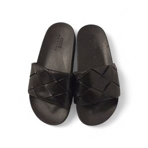 ASOS Black Woven Slide Sandals